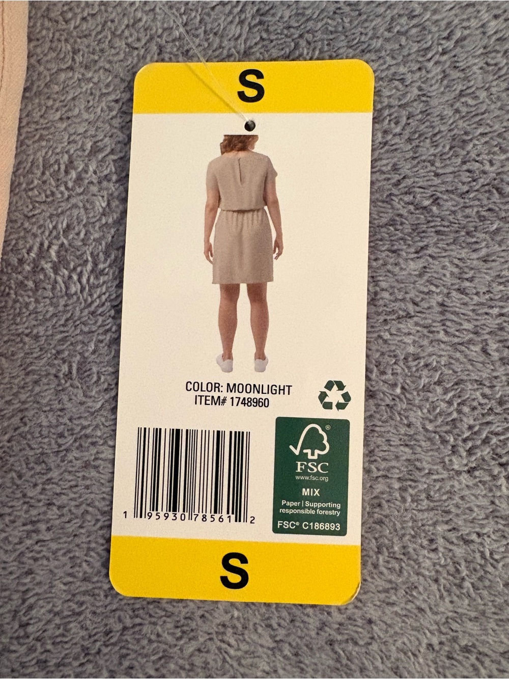 NWT 32 Degrees Cool Women’s Small Beige Dress Above Knee Defined Waist Pockets - Picture 5 of 7